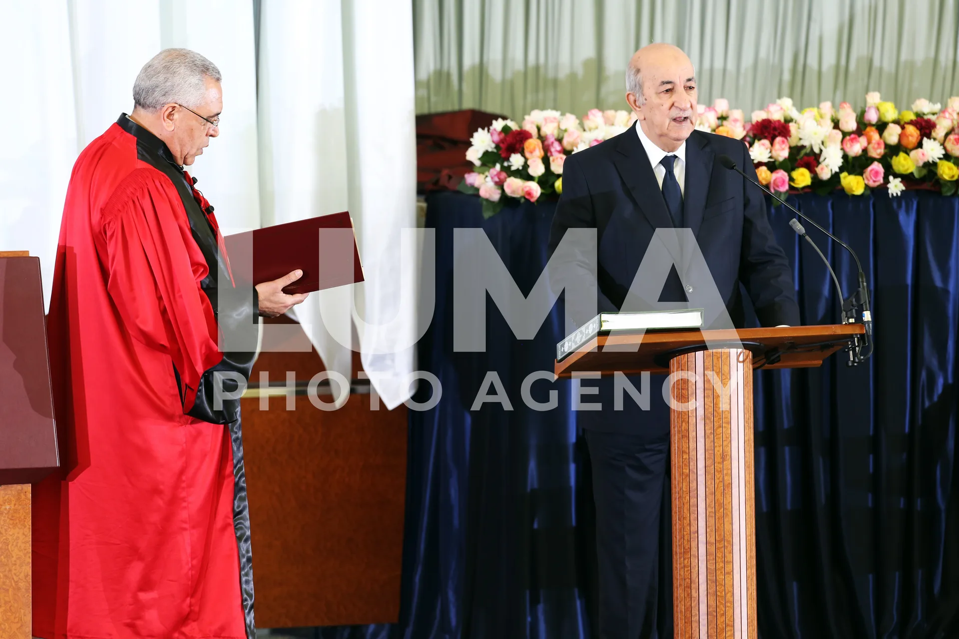 عبد المجيد تبون وعبد القادر بن صالح بقصر الأمم